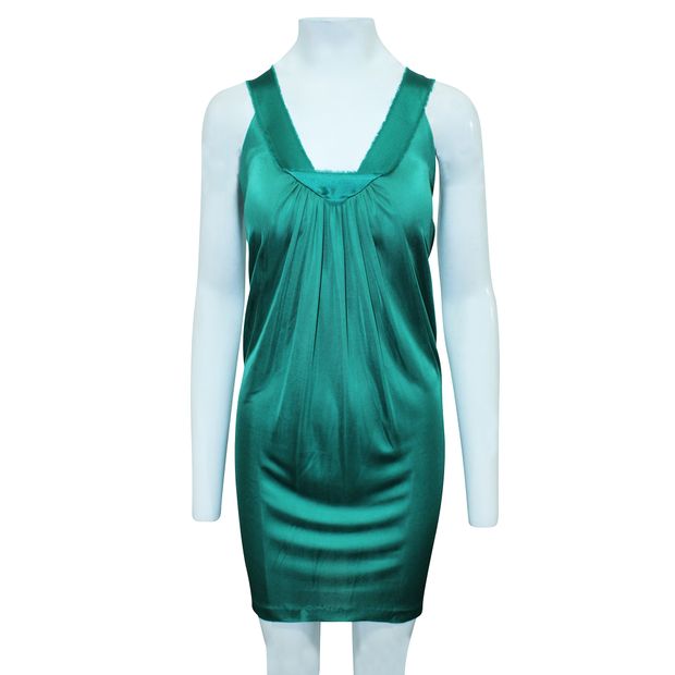 ALBERTA FERRETTI Green Sleek Midi Dress