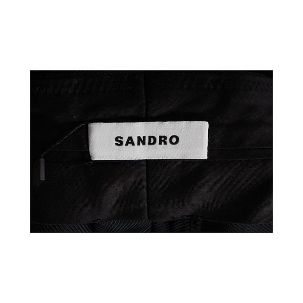 Sandro Straight-Leg Pants in Black Viscose