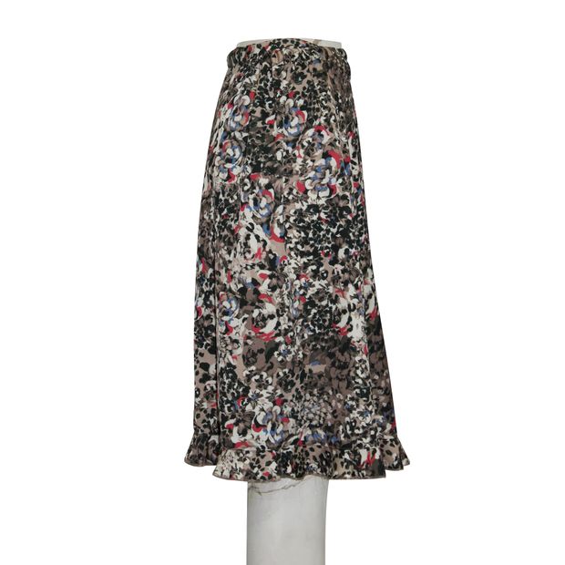 SCANLAN & THEODORE Multicolor Print Wrap Skirt