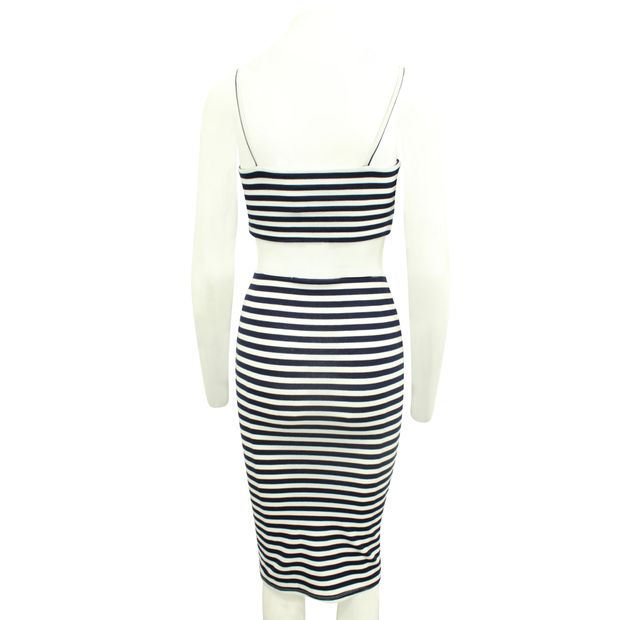REFORMATION Crop Top and Pencil Striped Skirt Set