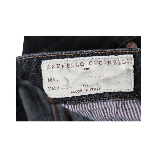 Brunello Cucinelli Slim Fir Jeans in Dark Blue Cotton