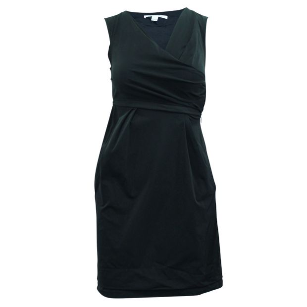 DIANE VON FURSTENBERG Black Dress with Small Drape Effect