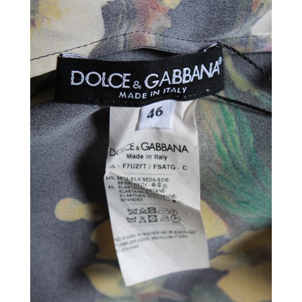 Dolce & Gabbana Floral Print Silk Top
