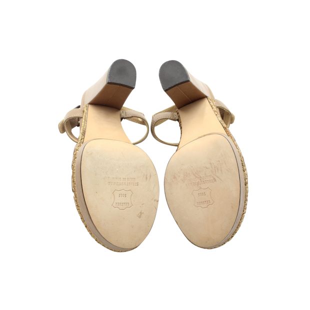 Stuart Weitzman Brown Leather Sandals