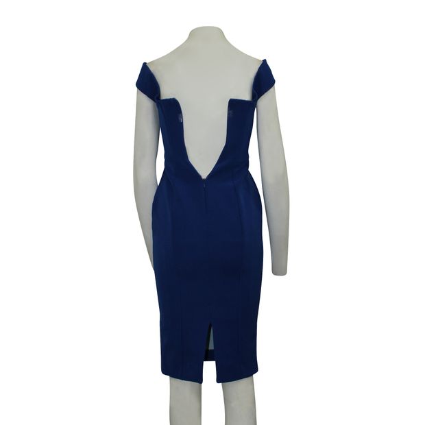 Contemporary Designer Cobalt Blue Slim Fit Dress