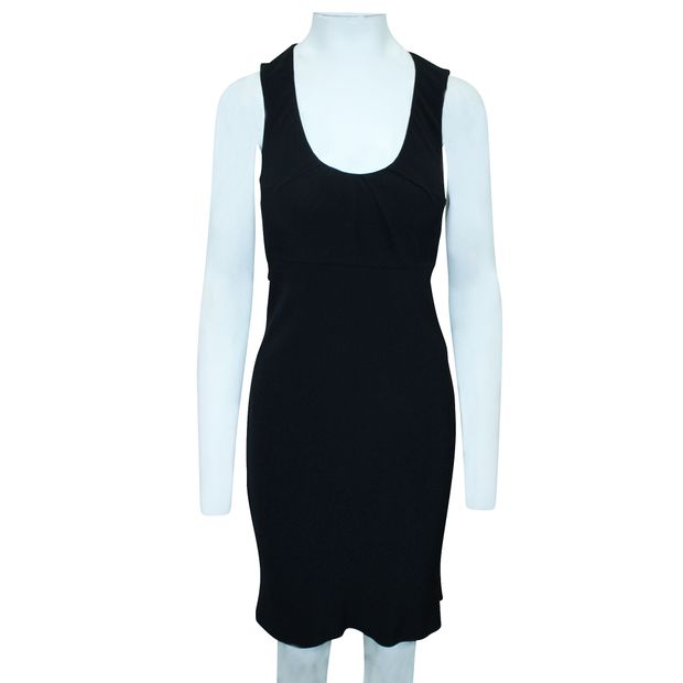 CONTEMPORARY DESIGNER Black Dress with Draped Neckline