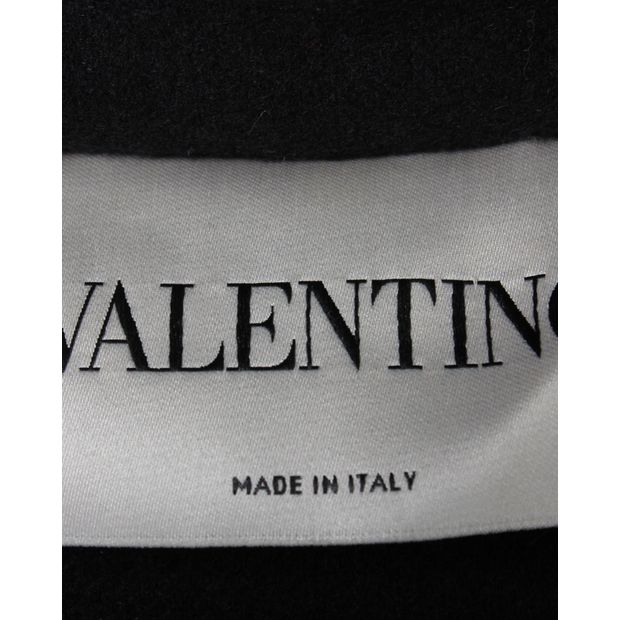 Valentino Garavani Long Cloak in Black Wool