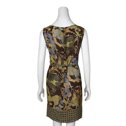 Contemporary Designer Multicoloured Silk Midi Dress