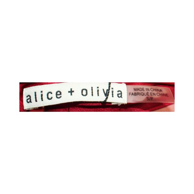 ALICE + OLIVIA Silk Top with Tie