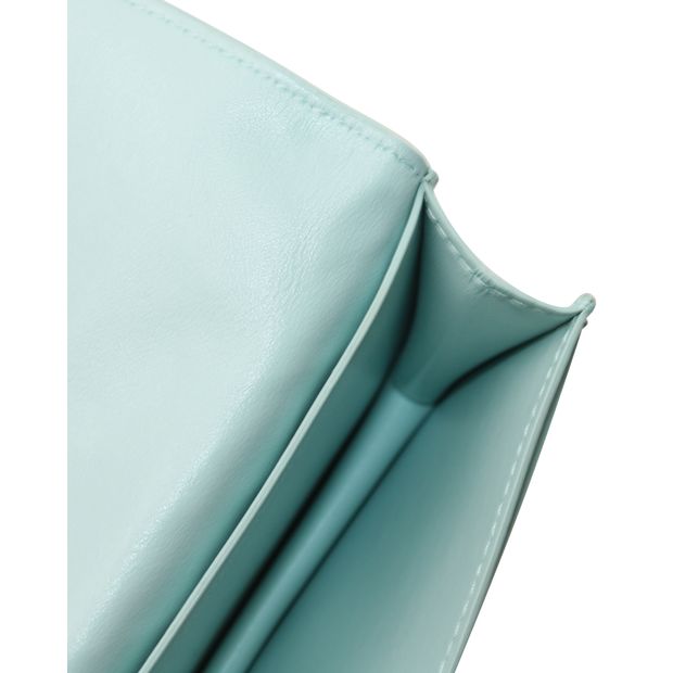 Bottega Veneta Light Blue Intreccio Leather Business Card Case
