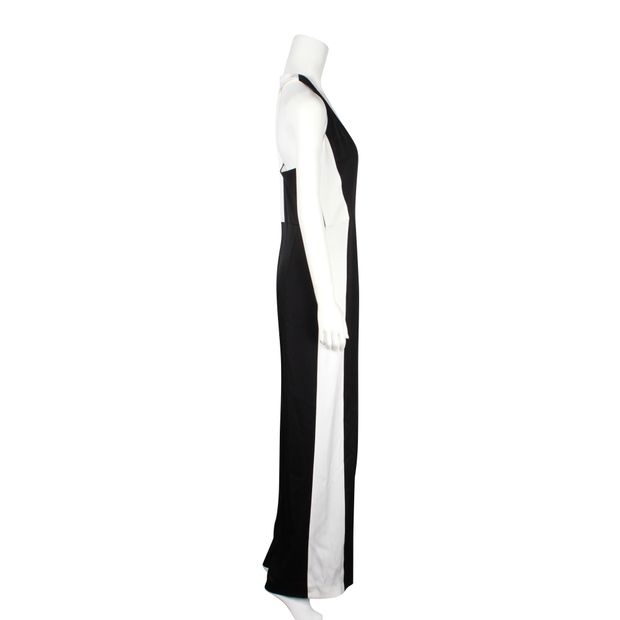 GALVAN Black and White Paneled Jumpsuit