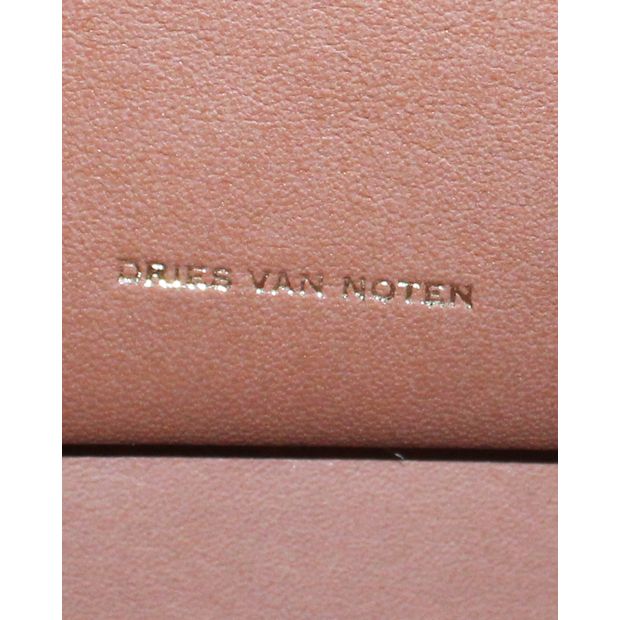 Dries Van Noten Croc Embossed Leather Zip Around Wallet
