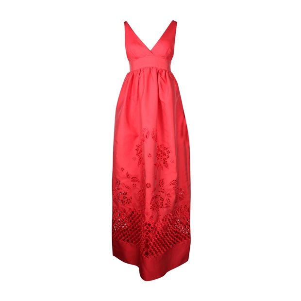 Temperley London Red Halter Neck Long Dress