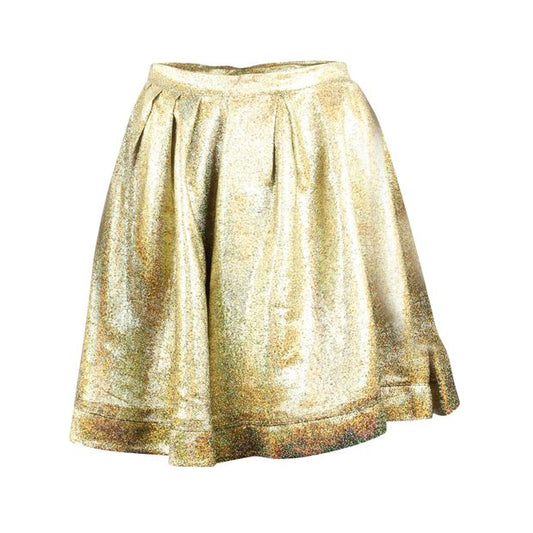 MSGM Metallic Gold Skirt