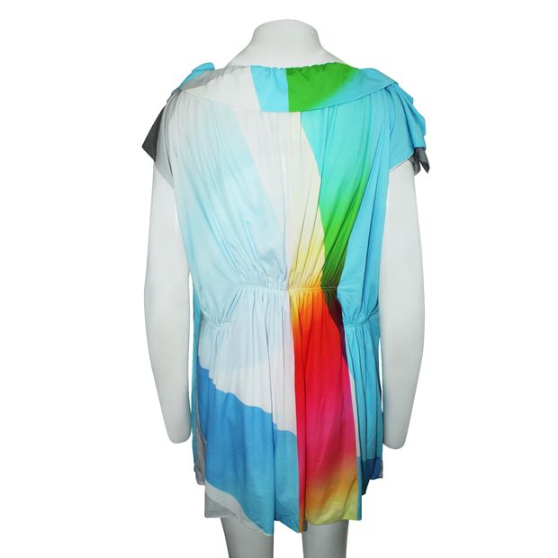 ISSEY MIYAKE Colorful Draped Loose Fitting Dress