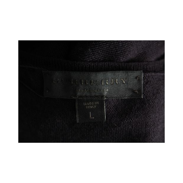 Burberry Navy Blue Wool & Silk Sweater