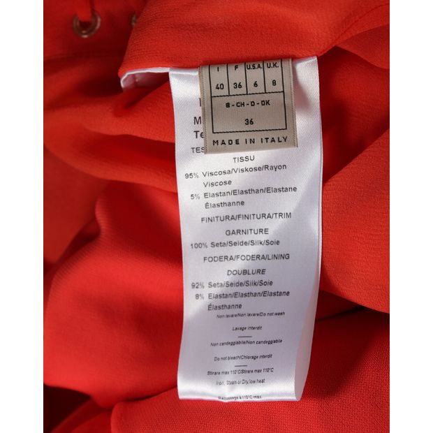 Emilio Pucci Side Chain Link Maxi Dress in Coral Viscose