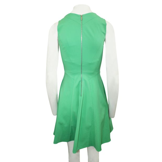 CONTEMPORARY DESIGNER Green V-neck Dress