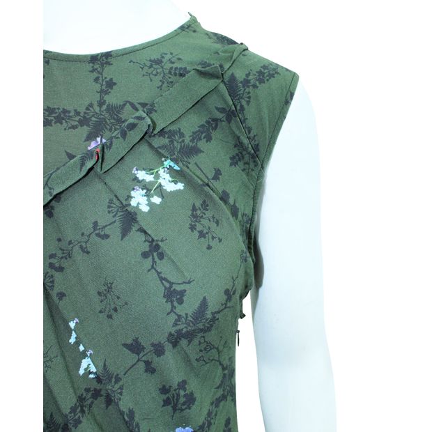 CONTEMPORARY DESIGNER Asymmetric Ruched Floral-print Crepe de Chine Maxi Dress