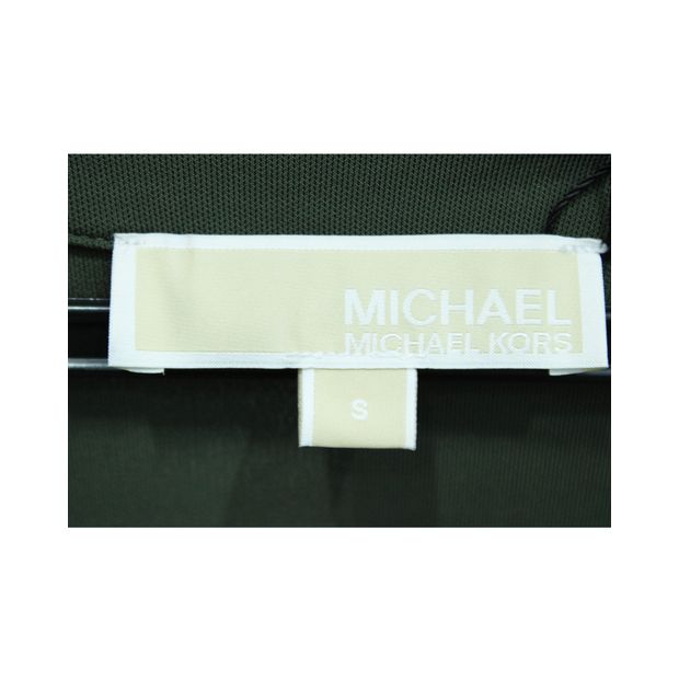 MICHAEL MICHAEL KORS Green Dress with Golden Tone Metallic Chain