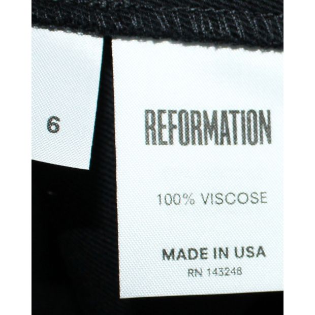 REFORMATION Mini Black Skirt
