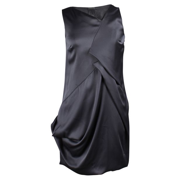 CONTEMPORARY DESIGNER Grey Silk Dress