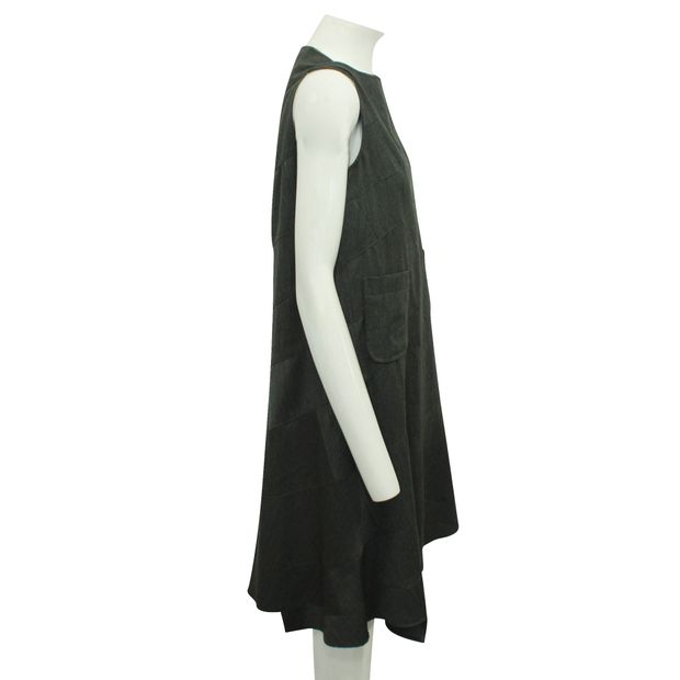 COMME DES GARCONS Gray Loose Fitting Dress with Frills