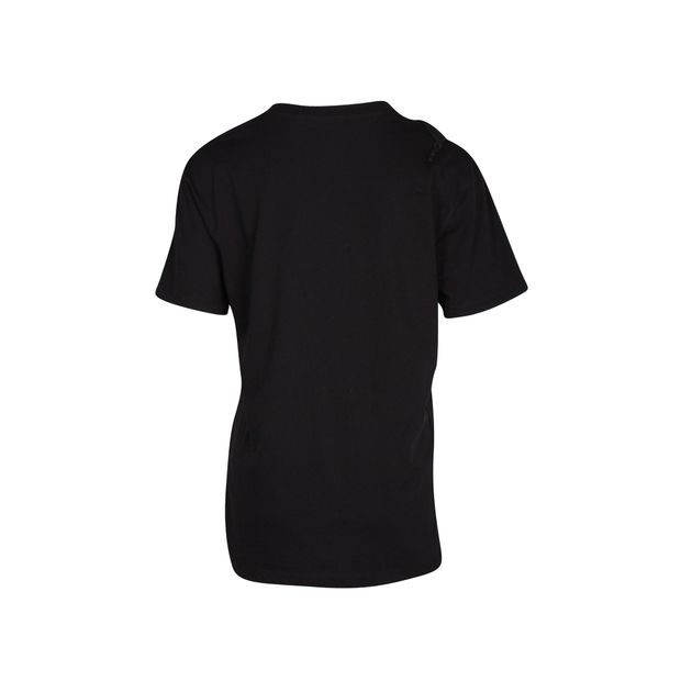Valentino Garavani Sequin-Embellished T-shirt in Black Cotton
