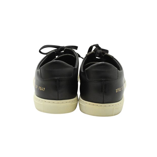 COMMON PROJECTS Black Retro Low Top Leather Sneakers