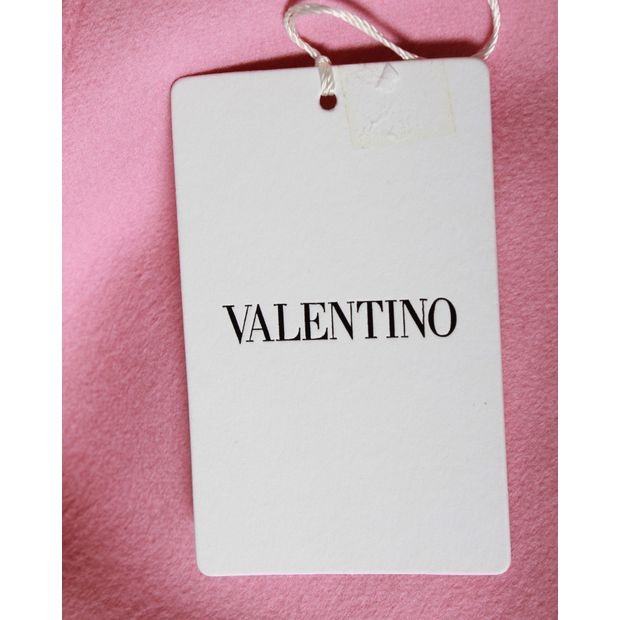 Valentino Garavani Cape Coat in Pink Wool
