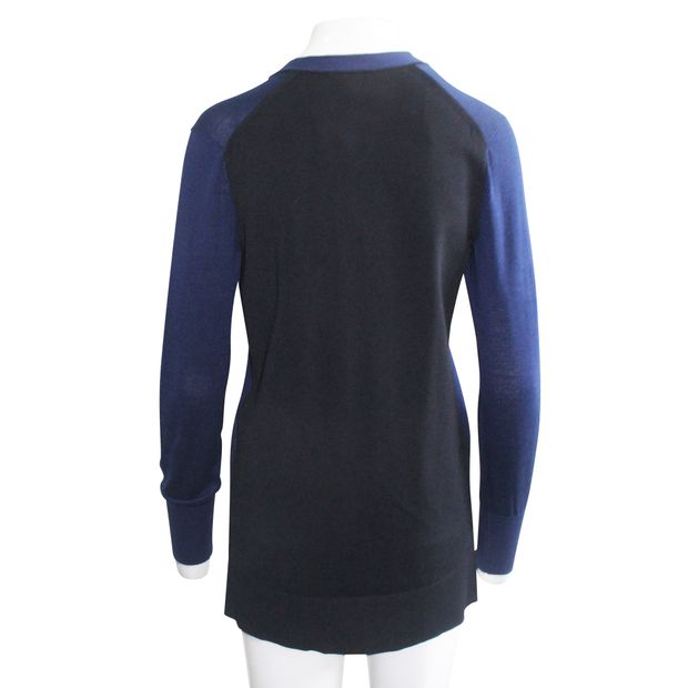 CONTEMPORARY DESIGNER Navy Blue Knit Cardigan
