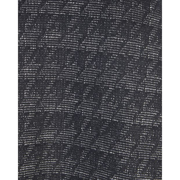 CONTEMPORARY DESIGNER Black Navy Wool Textured Sleeveless Top