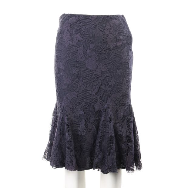 CONTEMPORARY DESIGNER Navy Lace Skirt