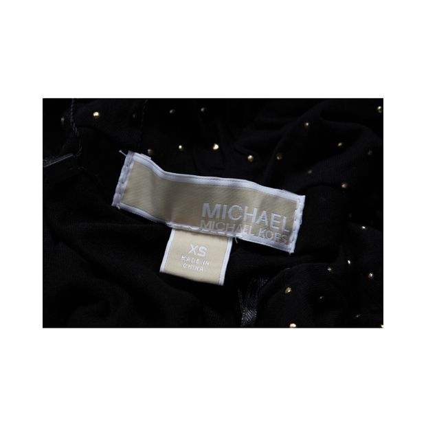 MICHAEL MICHAEL KORS Black Top with Golden Studs