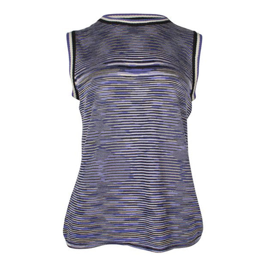Missioni Sleeveless Knitted Top in Purple Wool