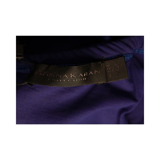 Donna Karan Black Strapless Dress With Purple Accent