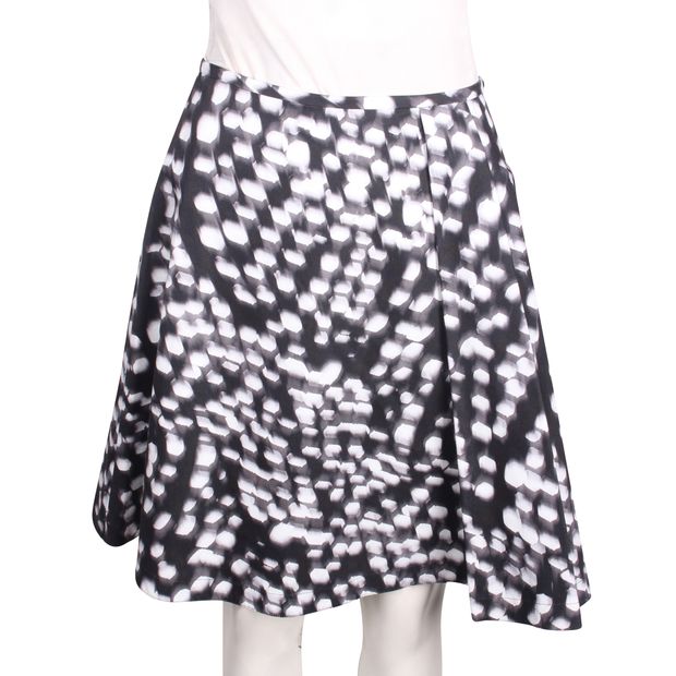 CONTEMPORARY DESIGNER Black And White Print Skirt