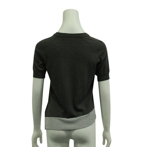 CONTEMPORARY DESIGNER Grey Knit T-Shirt