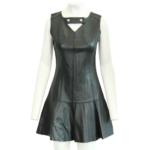 CONTEMPORARY DESIGNER Lamb Leather Mini Dress
