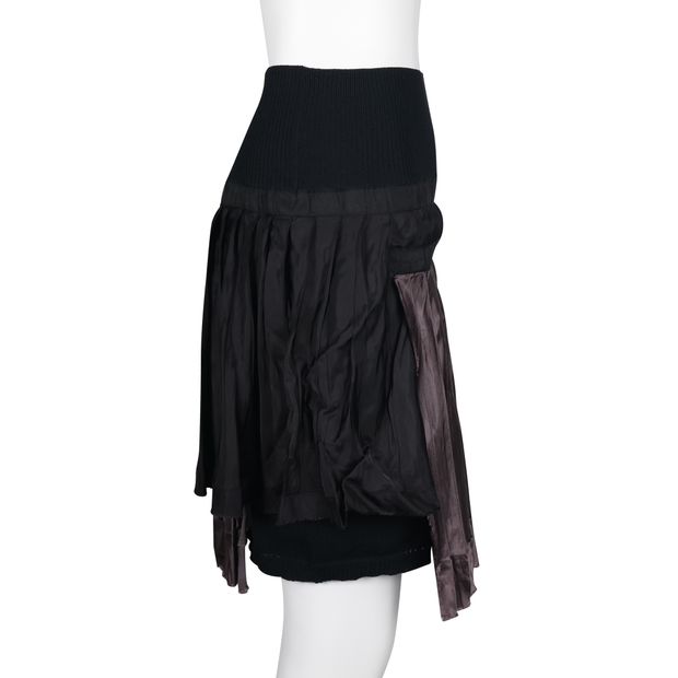 Sacai Black Ruffled Skirt