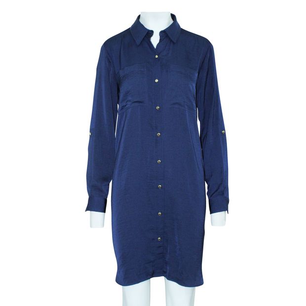 MICHAEL MICHAEL KORS Navy Blue Shirt Dress