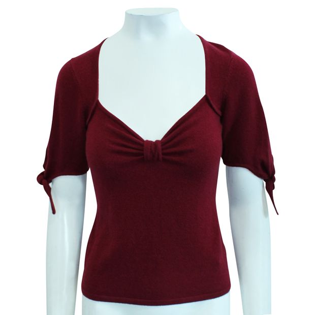 REFORMATION Red Cashmere Blouse