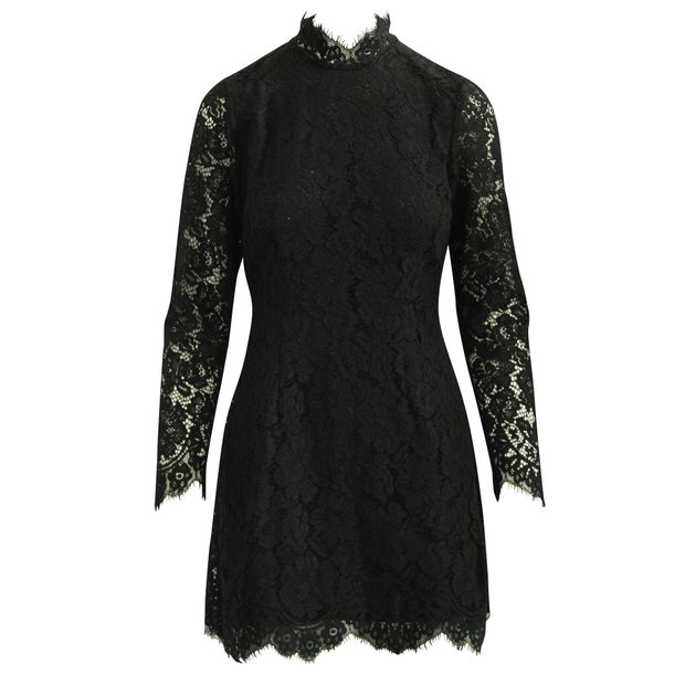 GANNI Black Lace Dress