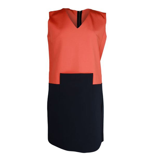 Victoria Beckham Color-Block Sleeveless Shift Dress in Multicolor Viscose