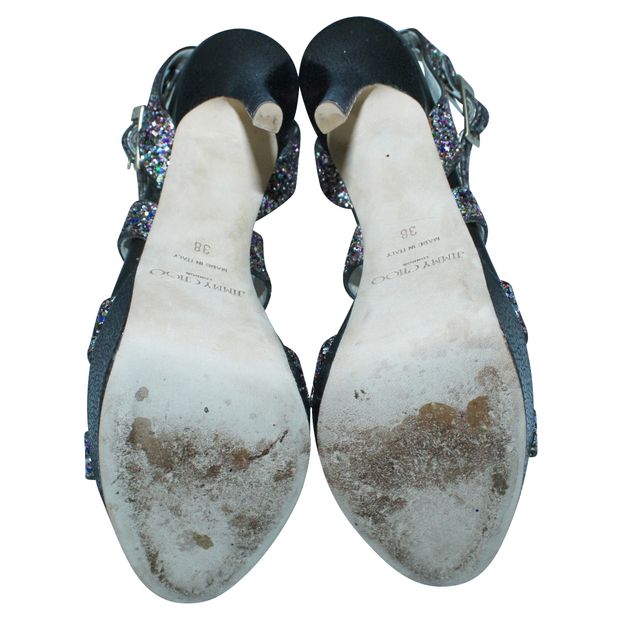 Jimmy Choo Glitter Platform Heels