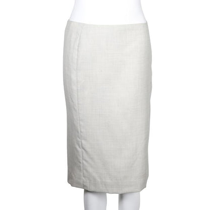 Contemporary Designer Light Grey Cashmere/ Silk Skirt