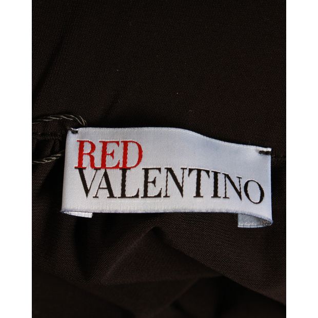 Red Valentino Black Mini Dress With Animal Print