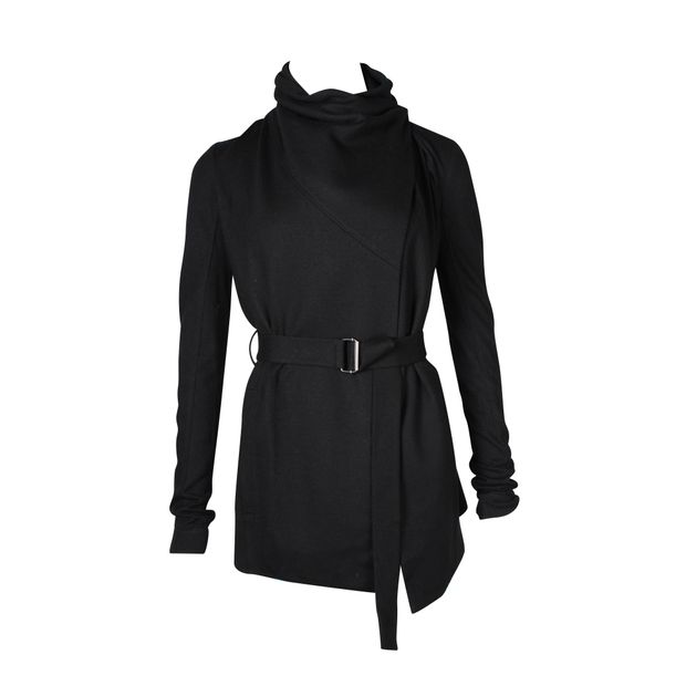 Helmut Lang Loose Fitting Woolen Black Jacket/ Coat